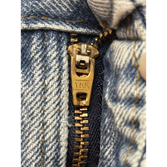 Vintage LL Bean 40x30 Flannel Lined Jeans Blue Denim USA Worn Red Plaid Winter - Picture 5 of 14